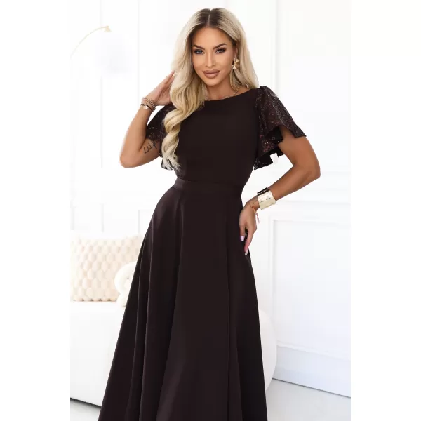  Rochie NUMOCO MIRELLA 694-2 MARO CIOCOLATA 