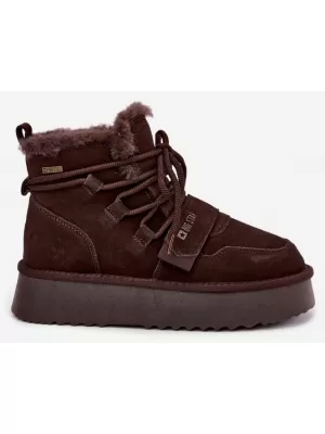 Oameni de zăpadă pentru femei BIG STAR SHOES UU274316 UMBRE MARO/BEJ