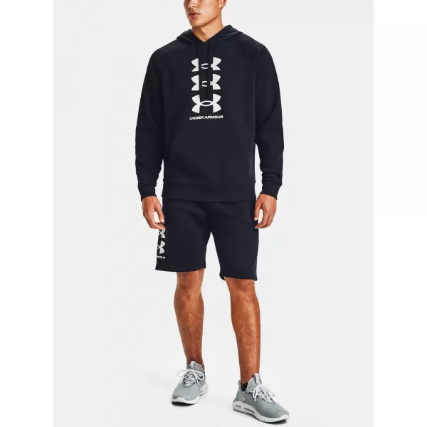  Hanorac pentru bărbați UNDER ARMOUR RIVAL FLC MULTILOGO HD 1357094-001 NEGRU 