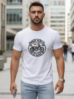 Tricou pentru bărbați DSTREET NX5007R-WH ALB