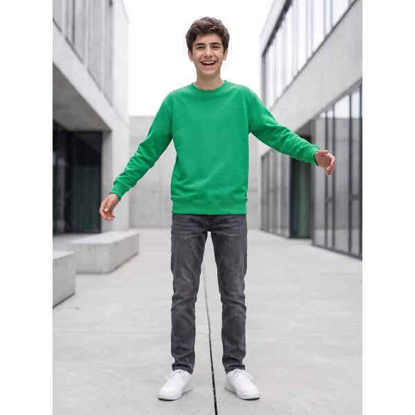  Hanorac pentru copii MALFINI CREW 427 VERDE MEDIU 