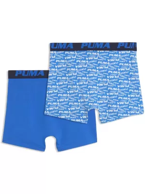 Boxeri pentru copii PUMA BOYS SCATTERED LOGO PRINT BOXERS 2P 94780302 ALBASTRU/MARINIER