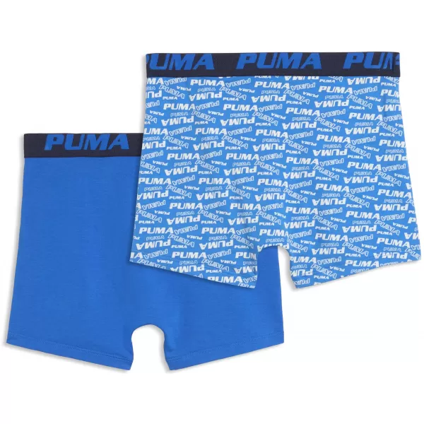  Boxeri pentru copii PUMA BOYS SCATTERED LOGO PRINT BOXERS 2P 94780302 ALBASTRU/MARINIER 