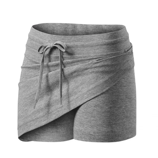  Fusta de dama cu pantaloni scurti MALFINI TWO IN ONE 604 EVIDENȚIERI GRI ÎNCHIS 