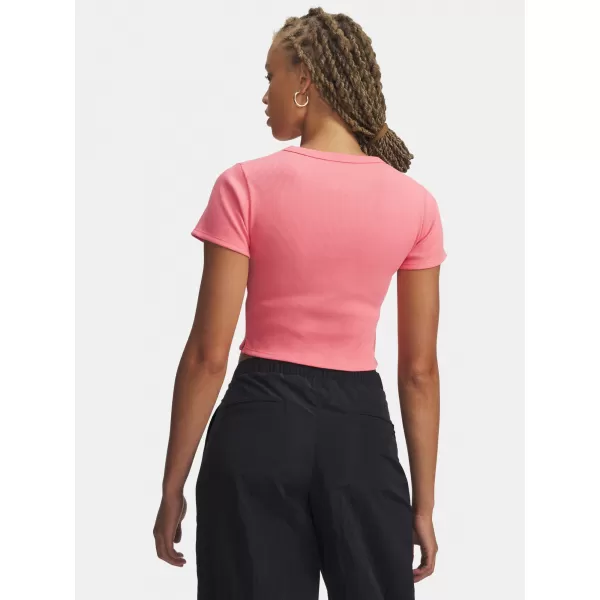  Tricou pentru femei UNDER ARMOUR RIVAL RIB BABY TEE 6000264-600 ROZ 