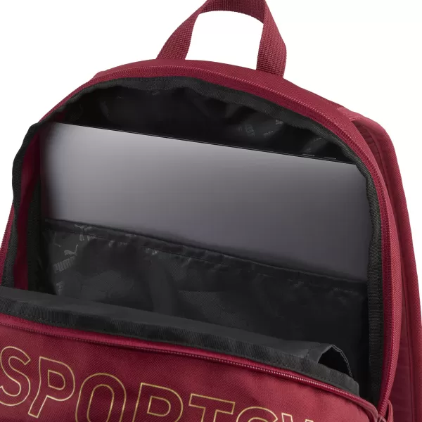 Rucsac PUMA PHASE GOLD BACKPACK II 09300101 STRĂLUCIRE GRANAT/AUR 