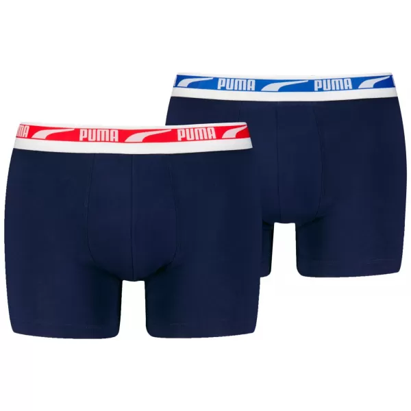  Boxeri pentru bărbați PUMA MEN EVERYDAY MULTI LOGO BOXER 2P 93832503 COMBO BLEUMARIN 