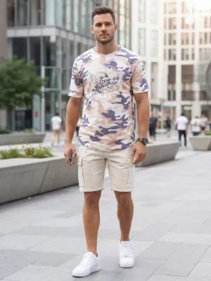 Tricou pentru bărbați DSTREET NX2004R-BT-M BEJ