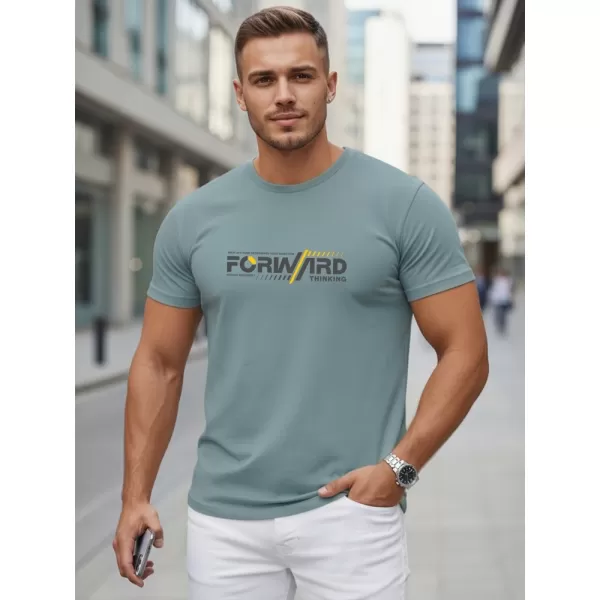  Tricou pentru bărbați DSTREET NX0145R-SB ALBASTRU 