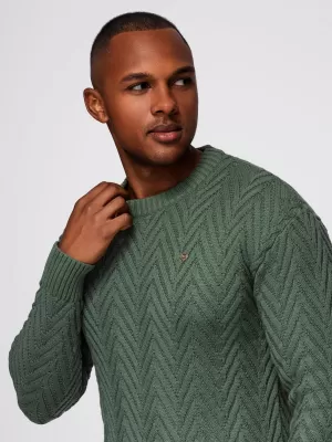 Pulover pentru bărbați OMBRE OM-SWSW-0190 VERDE STINS