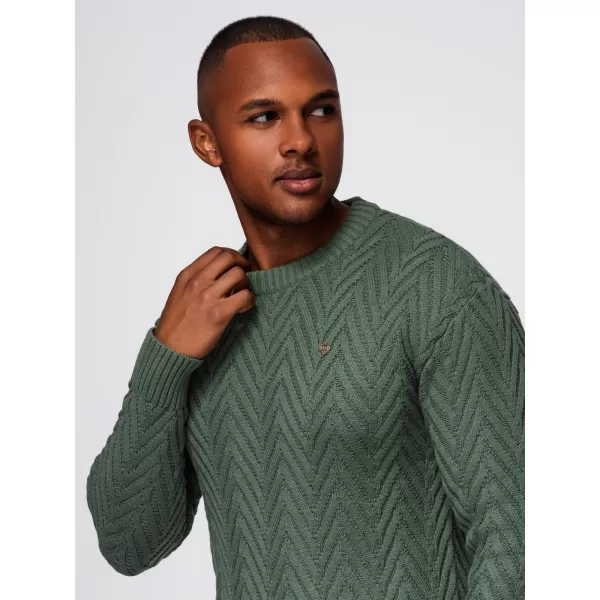  Pulover pentru bărbați OMBRE OM-SWSW-0190 VERDE STINS 