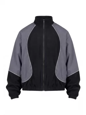 Jachetă de trening pentru bărbați URBAN CLASSICS TB8602-07652 NEGRU/MAGNET