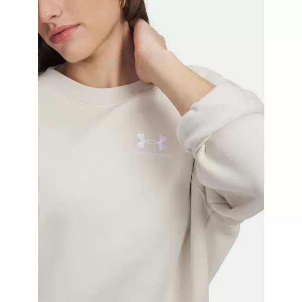  Hanorac de dama UNDER ARMOUR ICON FLEECE OS CREW 1379475-110 ALB 
