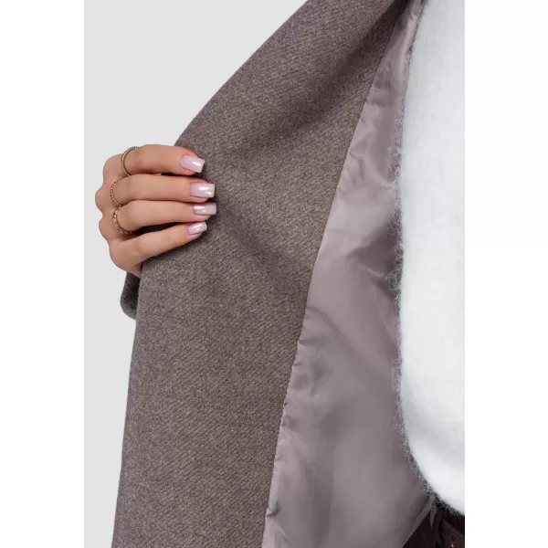  Palton de damă OMBRE OW-CT-E0006 DE CULOAREA CAFELEI 