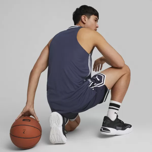  Tricou pentru bărbați PUMA HOOPS TEAM GAME JERSEY 676628-03 PUMA NAVY 