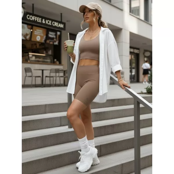  Pantaloni scurți de damă DSTREET SY0582 CARAMEL 