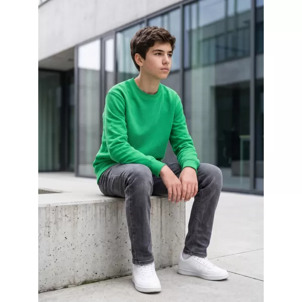  Hanorac pentru copii MALFINI CREW 427 VERDE MEDIU 