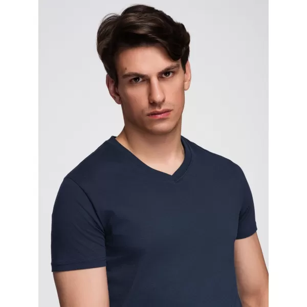  Tricou pentru bărbați OMBRE OM-TSBS-0281 NEGRU/ALB/ALBASTRU 