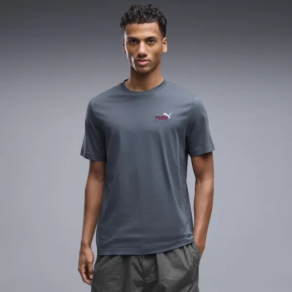  Tricou pentru bărbați PUMA GRAPHICS 2 COLOR SMALL NO. 1 LOGO TEE 68471737 ALBASTRU SEARA 