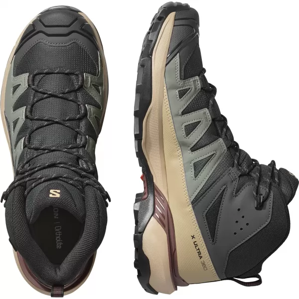  Pantofi pentru bărbați SALOMON X ULTRA 360 MID GORE-TEX L47743300 FANTOMĂ/DESERT BRONZ/ROM STAFIDE 