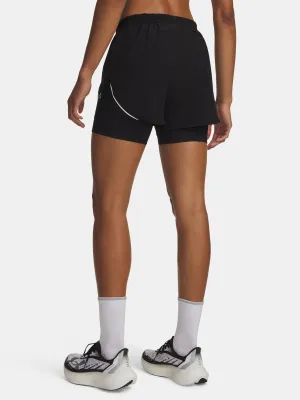 Pantaloni scurți de damă UNDER ARMOUR UA VELOCITI PRO 6IN 2N1 SHORT 6010885-008 NEGRU