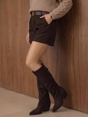 Pantaloni scurți de damă DSTREET SY0592 MARO