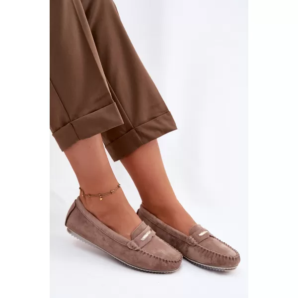  Mocasini de dama S.BARSKI LR61-7029 MARO ÎNCHIS 