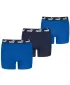 Boxeri pentru copii PUMA ELEMENTS BOYS BASIC BOXERS 3P 93896307 COMBINAȚIE ALBASTRĂ