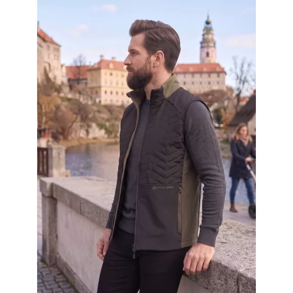  Vestă ușoară pentru bărbați ALPINE PRO BERF 3 NEGRU 