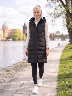 Vestă caldă de damă ALPINE PRO HERDA 3 NEGRU