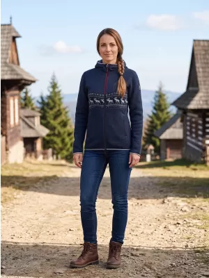 Pulover cald de dama ALPINE PRO NORESA VARIANTA OCEANULUI LUMINAT DE LUNA PA