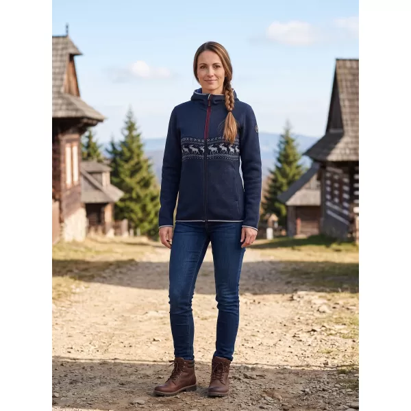  Pulover cald de dama ALPINE PRO NORESA VARIANTA OCEANULUI LUMINAT DE LUNA PA 