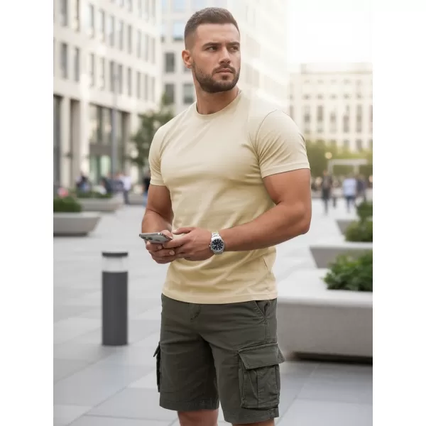  Tricou pentru bărbați DSTREET RX5676 BEJ 