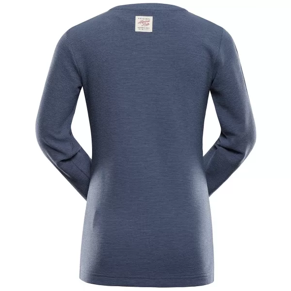  Tricou cu pete pentru copii ALPINE PRO NOMARO ALBASTRU ASHLEY 