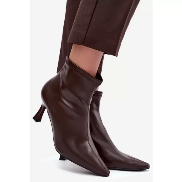  Botine de dama BOTO 7107 CIOCOLATĂ 
