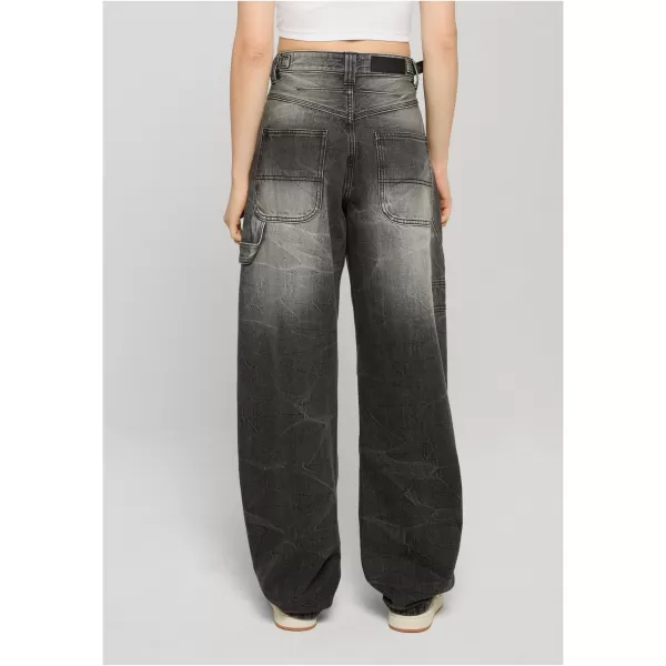  Pantaloni de dama URBAN CLASSICS TB8140 NEGRU SPALAT 