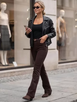 Pantaloni de dama DSTREET UY3135 MARO