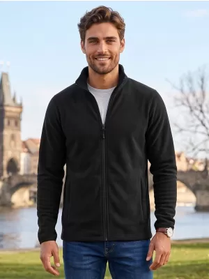Hanorac pentru bărbați din fleece ALPINE PRO SIUS 4 NEGRU