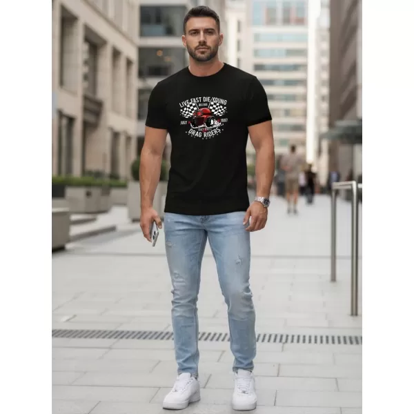  Tricou pentru bărbați DSTREET NX5087R-BK NEGRU 