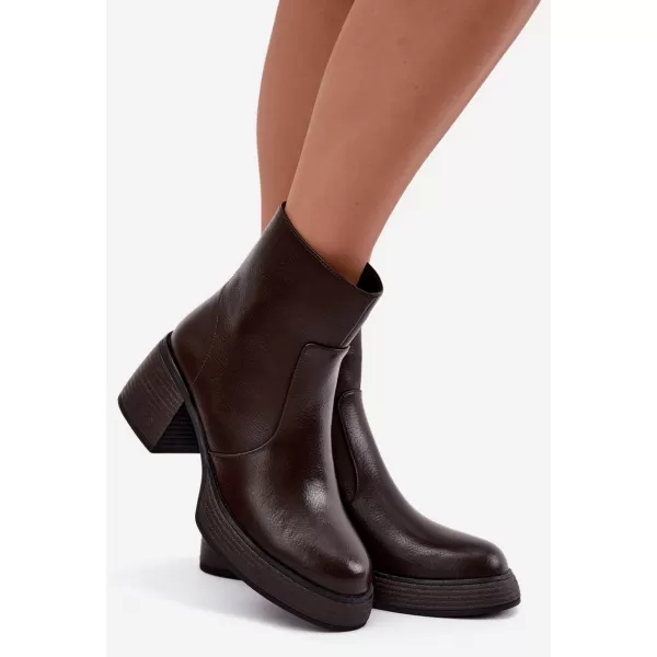  Botine de dama D&A CR62-3369 MARO ÎNCHIS 