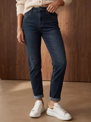 Pantaloni de dama DSTREET UY3249 ALBASTRU ÎNCHIS