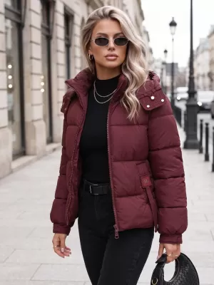 Geaca de dama DSTREET TY5749 BURGUNDIA