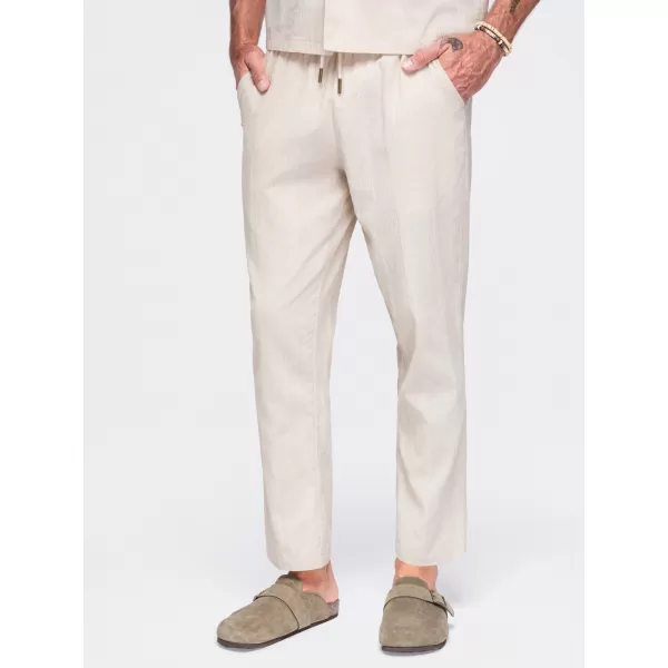  Pantaloni pentru bărbați OMBRE OM-PACP-0312 CREMĂ 