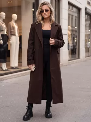 Palton de damă DSTREET 1 NY0838 MARO