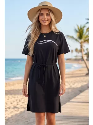 Rochie ALTISPORT ALW001816 ALB-NEGRU