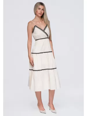 Rochie OMBRE OW-DLR-E0006 BEJ
