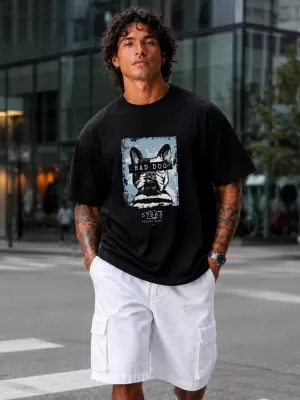 Tricou pentru bărbați DSTREET NX1017R-BK-O NEGRU