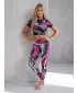 Jambiere lungi premium pentru femei (dimensiuni noi) ALTISPORT VOJ/ALW001LEG05 NEGRU/ROZ