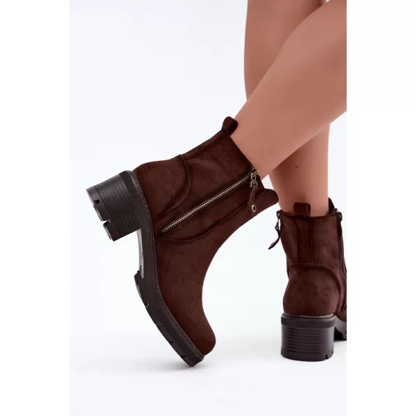  Botine de dama S.BARSKI HY62-8101 CIOCOLATĂ 