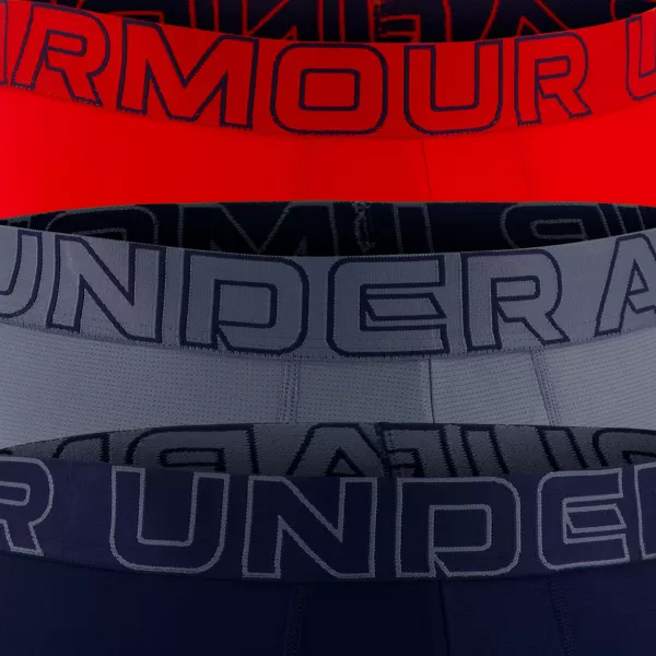  Boxeri pentru bărbați UNDER ARMOUR UA PERFORMANCE TECH MESH - SOLID 6 -3PK 1383884-600 ROŞU 